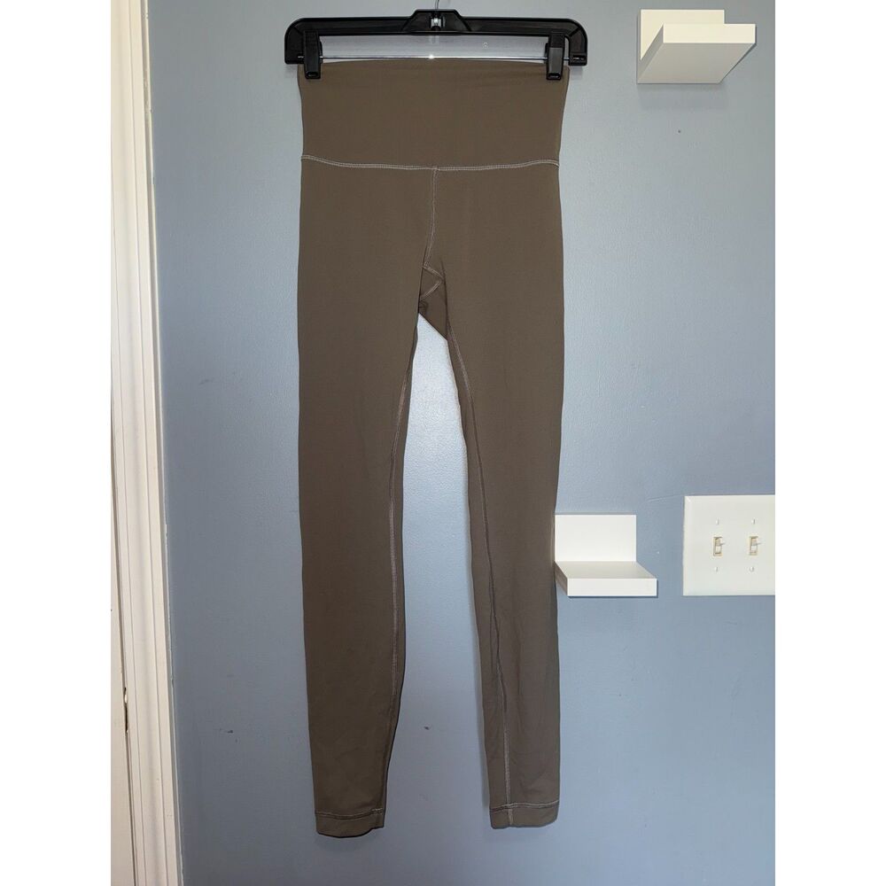 Lululemon Army Green Wunder Train High Rise Leggings | Size 6 | Activewear